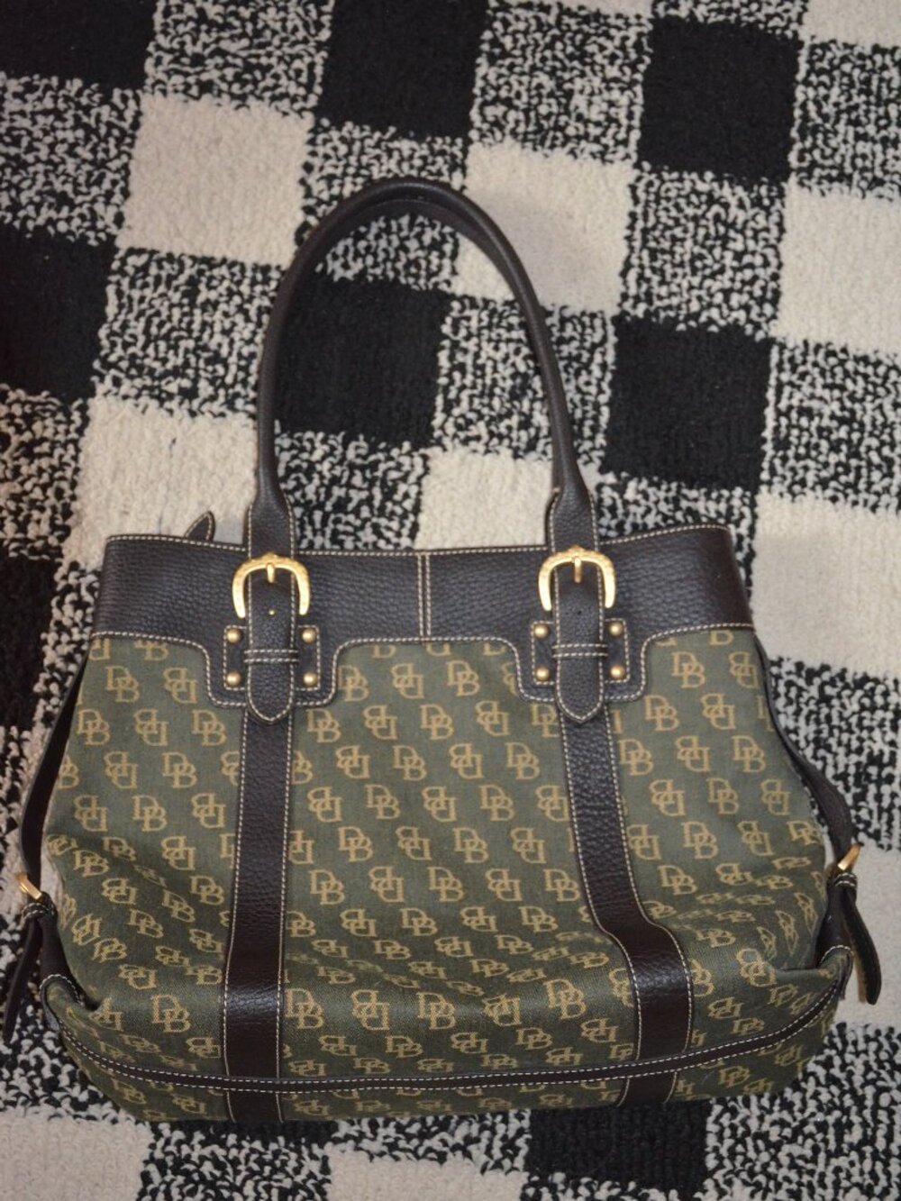 Dooney & Bourke Leather/Canvas Tote